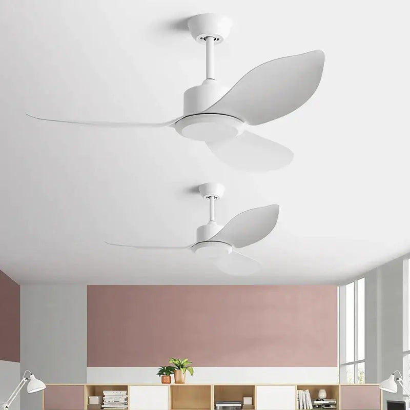Industrial black & brown remote control ceiling fan bedroom