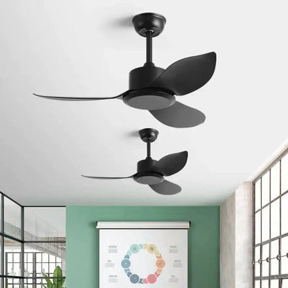 Industrial black & brown remote control ceiling fan bedroom