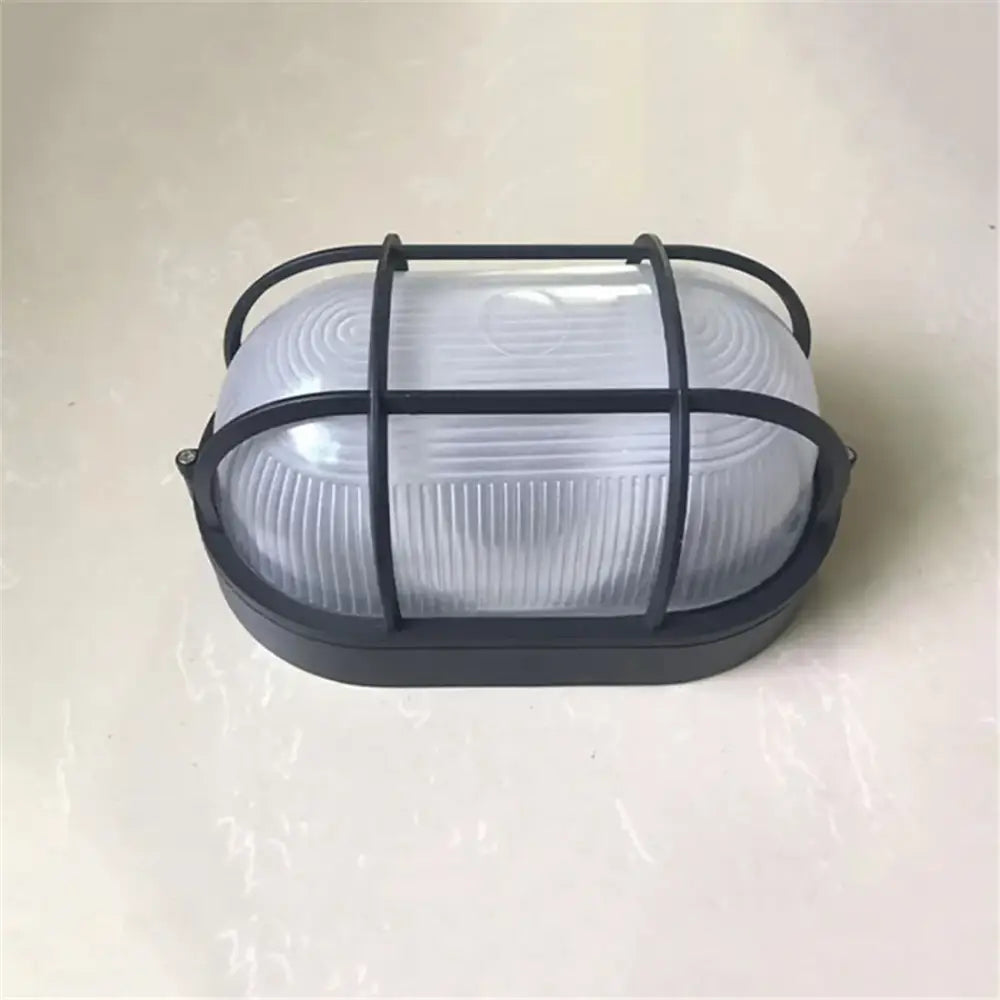 Industrial black bulkhead wall light – patio security sconce