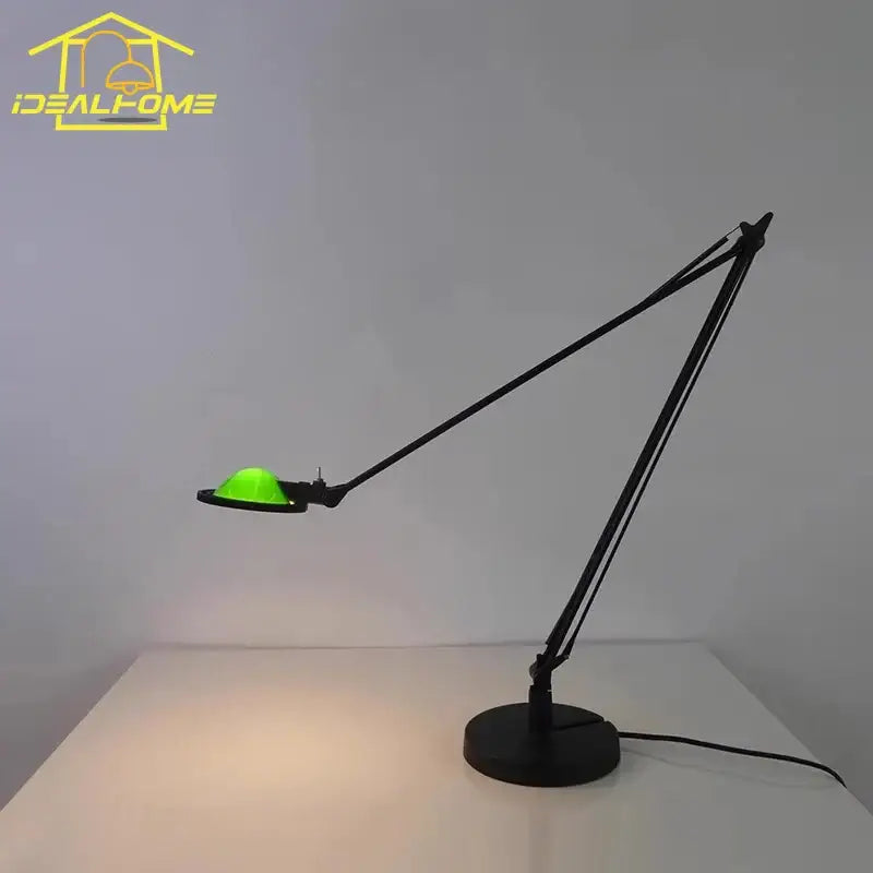 Industrial black & chrome rocker arm desk light – office task lamp