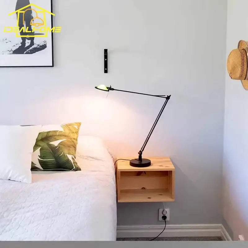 Industrial black & chrome rocker arm desk light – office task lamp
