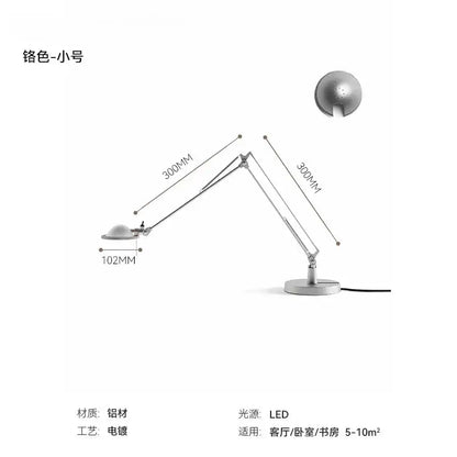 Industrial black & chrome rocker arm desk light – office task lamp