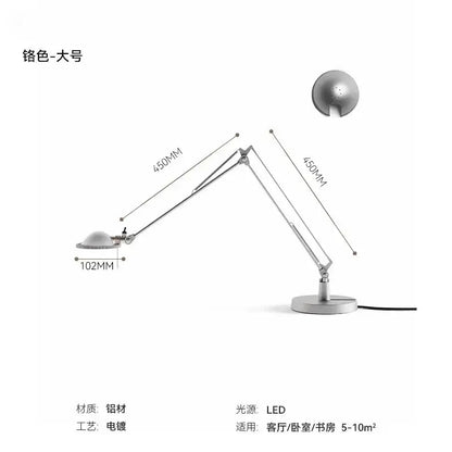 Industrial black & chrome rocker arm desk light – office task lamp