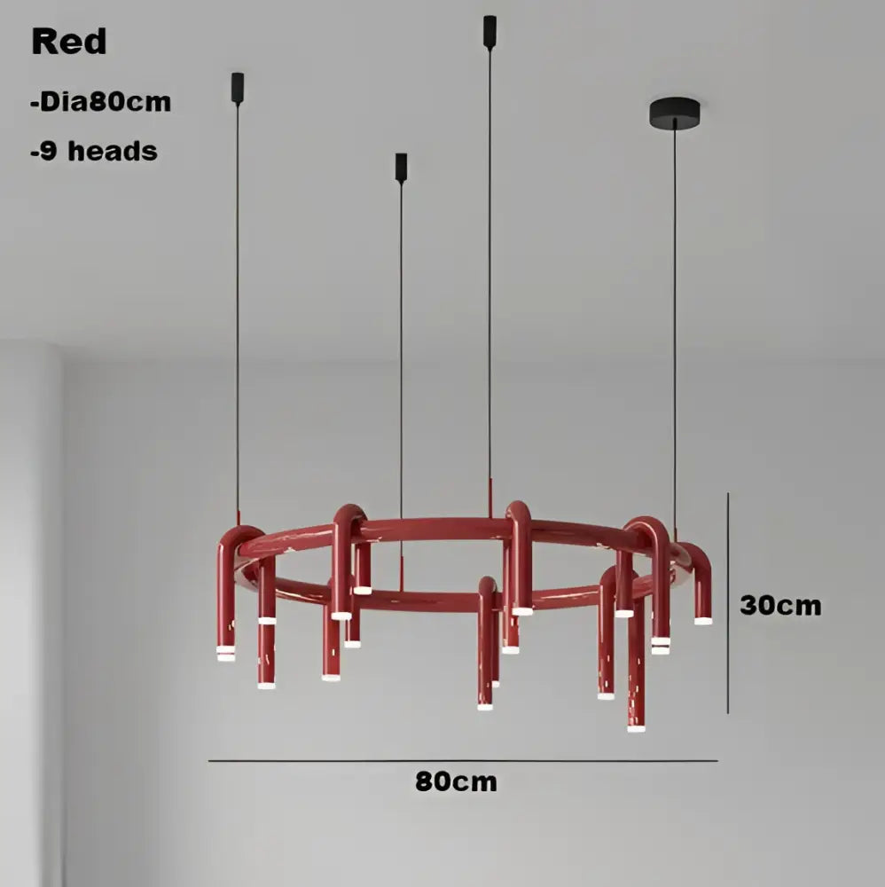 Industrial black circular ring pendant lights dining room chandelier