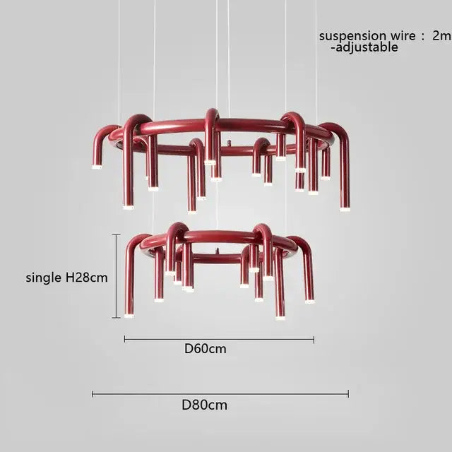 Industrial black circular ring pendant lights dining room chandelier