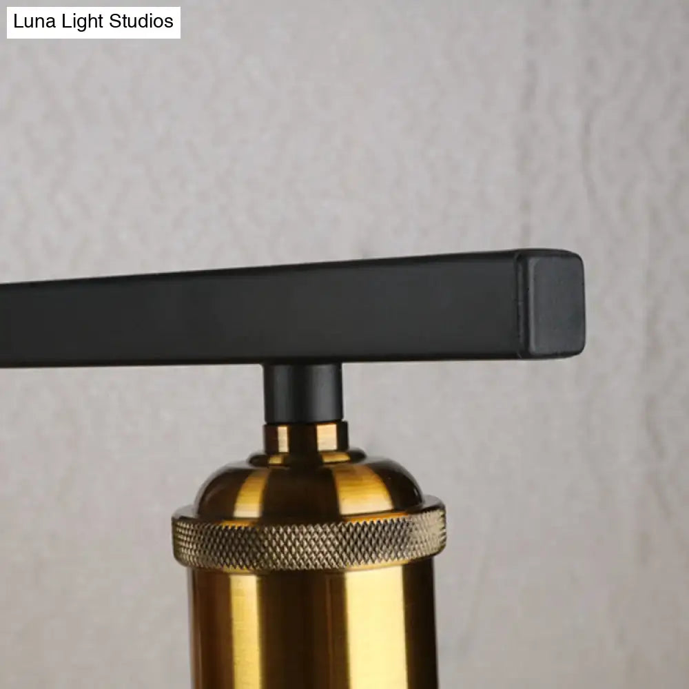 Industrial black clear glass pendant light dining room hanging lamp
