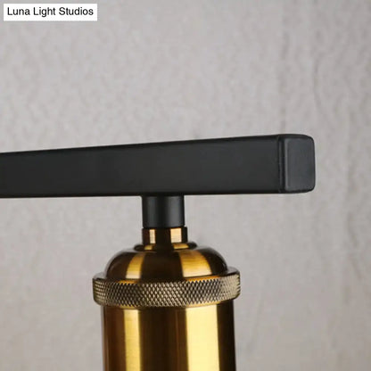 Industrial black clear glass pendant light dining room hanging lamp