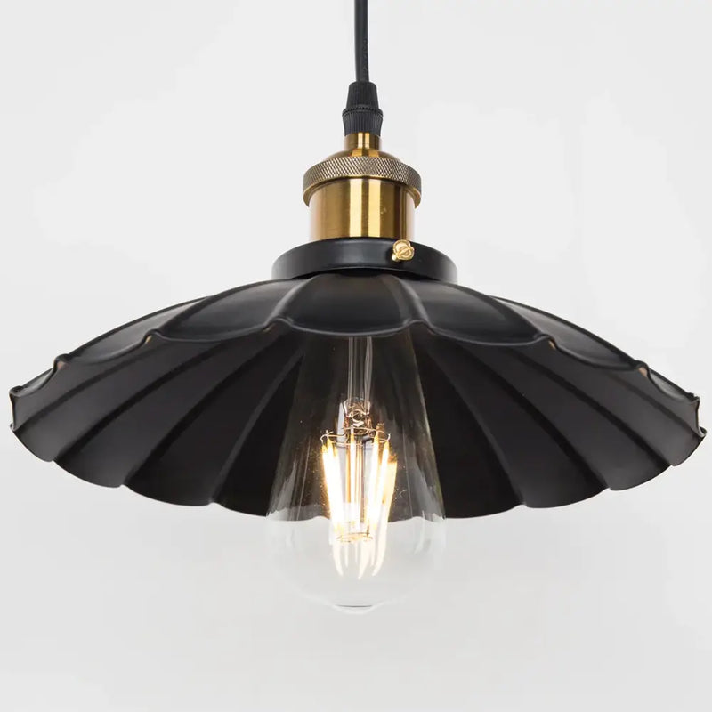 Industrial black & copper vintage pendant light kitchen