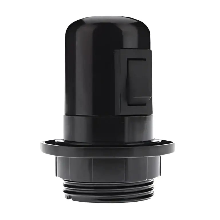 Industrial black e27 base bulb socket lamp holder bedroom switch
