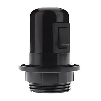 Industrial black e27 base bulb socket lamp holder bedroom switch