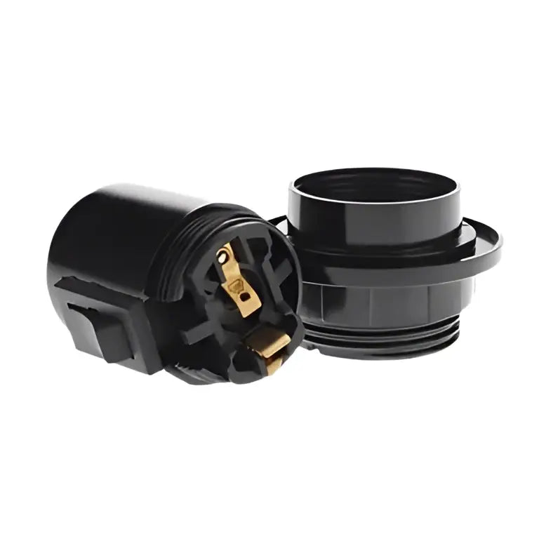 Industrial black e27 base bulb socket lamp holder bedroom switch