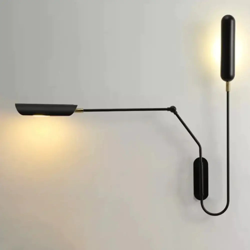 Industrial black emma industrial wall lamp bedroom reading light