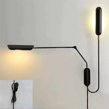Industrial black emma industrial wall lamp bedroom reading light