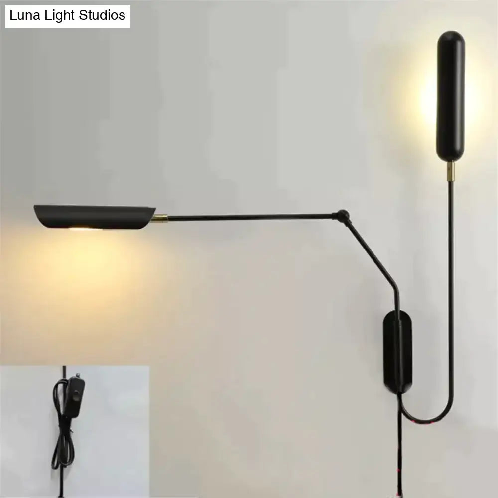 Industrial black emma industrial wall lamp bedroom reading light