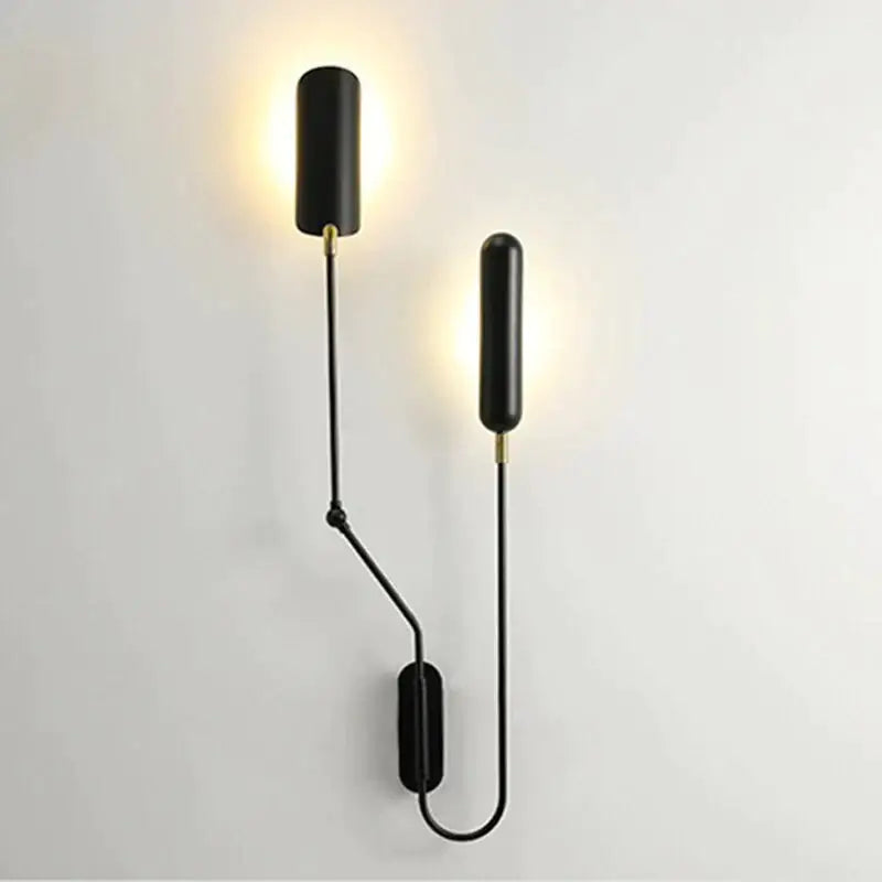 Industrial black emma industrial wall lamp bedroom reading light