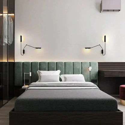 Industrial black emma industrial wall lamp bedroom reading light