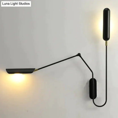 Industrial black emma industrial wall lamp bedroom reading light