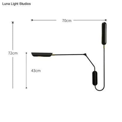 Industrial black emma industrial wall lamp bedroom reading light
