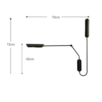 Industrial black emma industrial wall lamp bedroom reading light