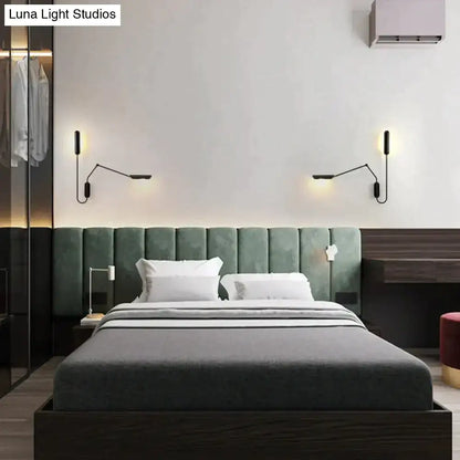 Industrial black emma industrial wall lamp bedroom reading light
