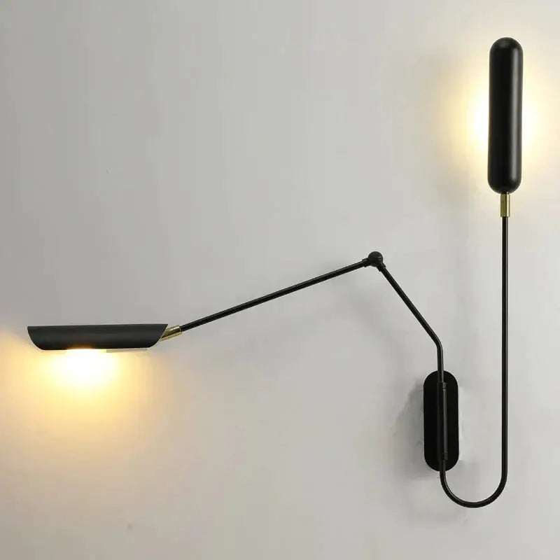 Industrial black emma industrial wall lamp bedroom reading light