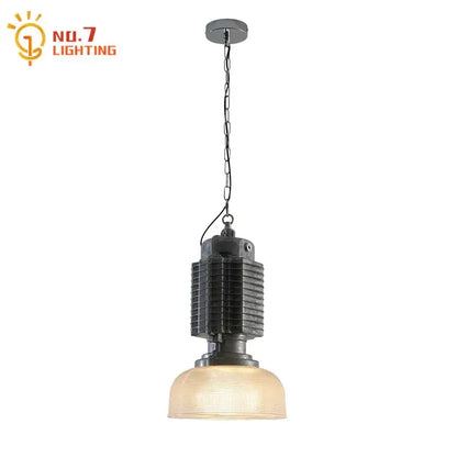 Industrial black glass chrome pendant light for dining room