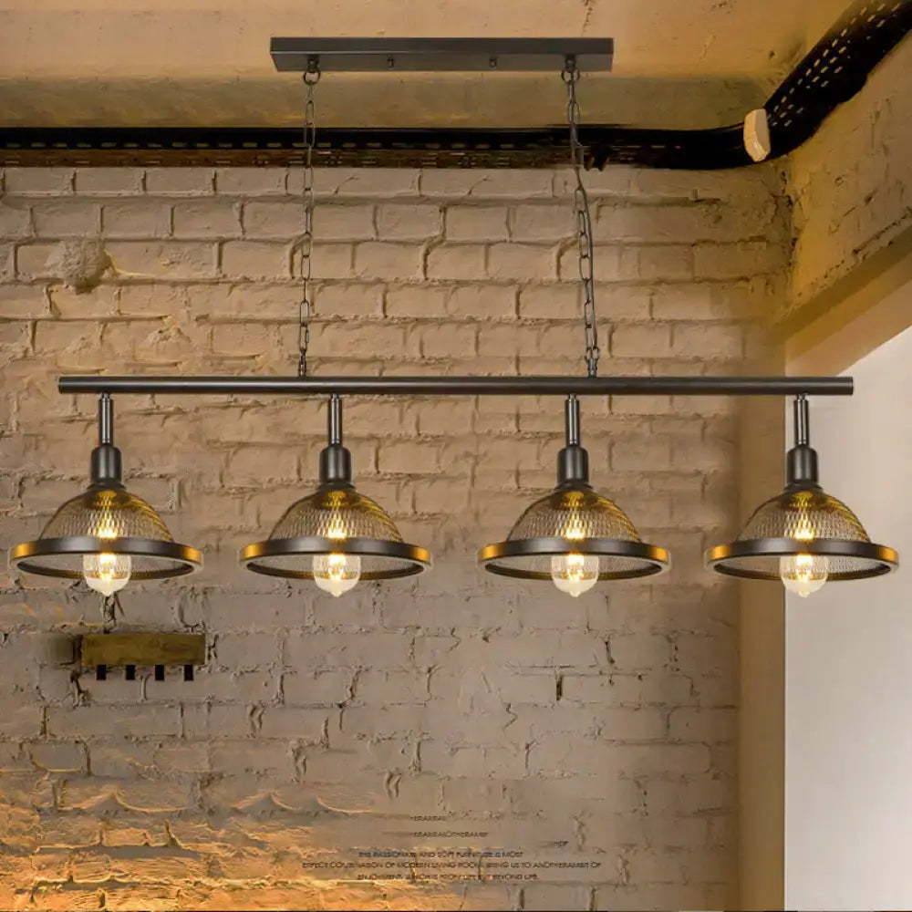 Industrial black & gold metal pendant dining room light e26 e27