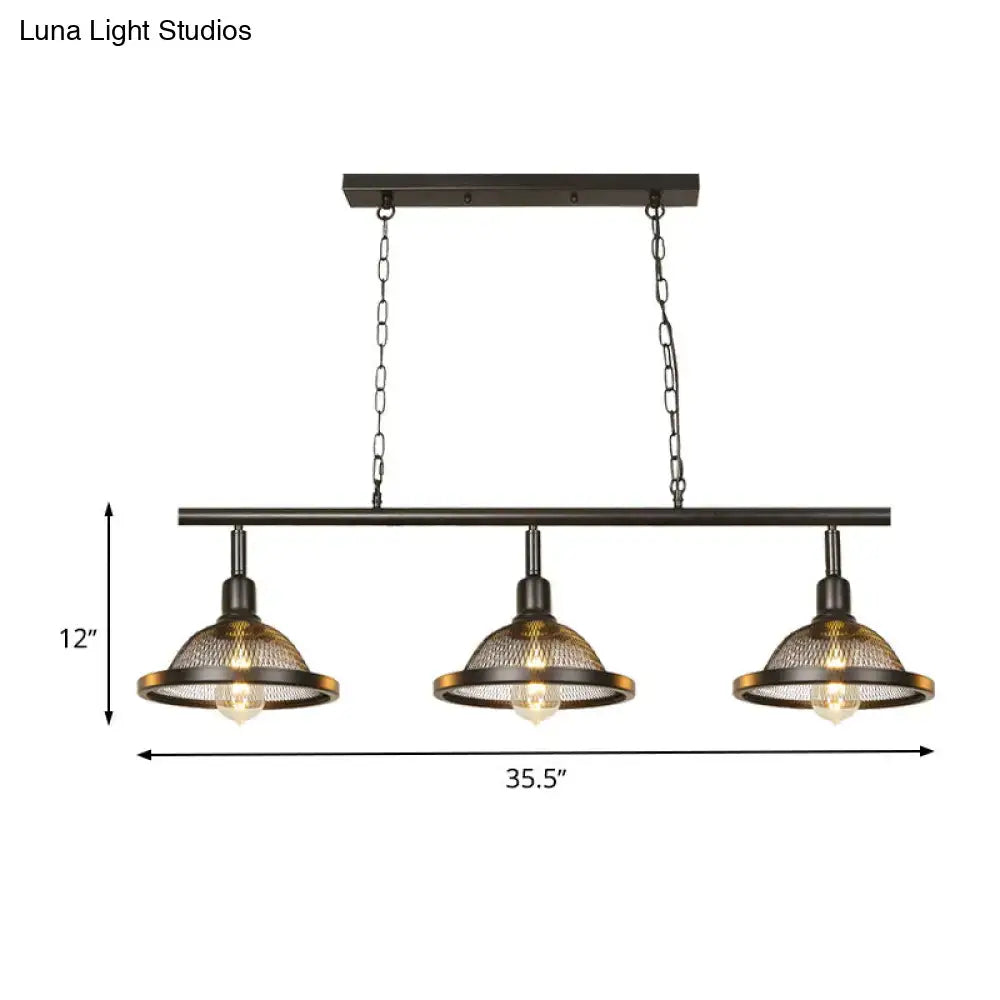Industrial black & gold metal pendant dining room light e26 e27