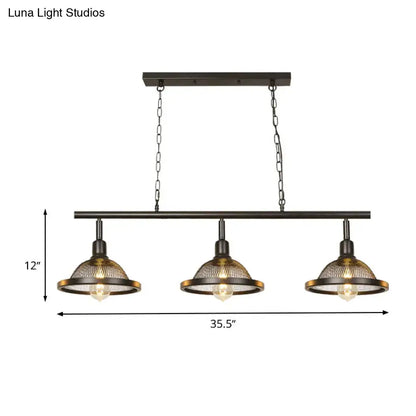 Industrial black & gold metal pendant dining room light e26 e27