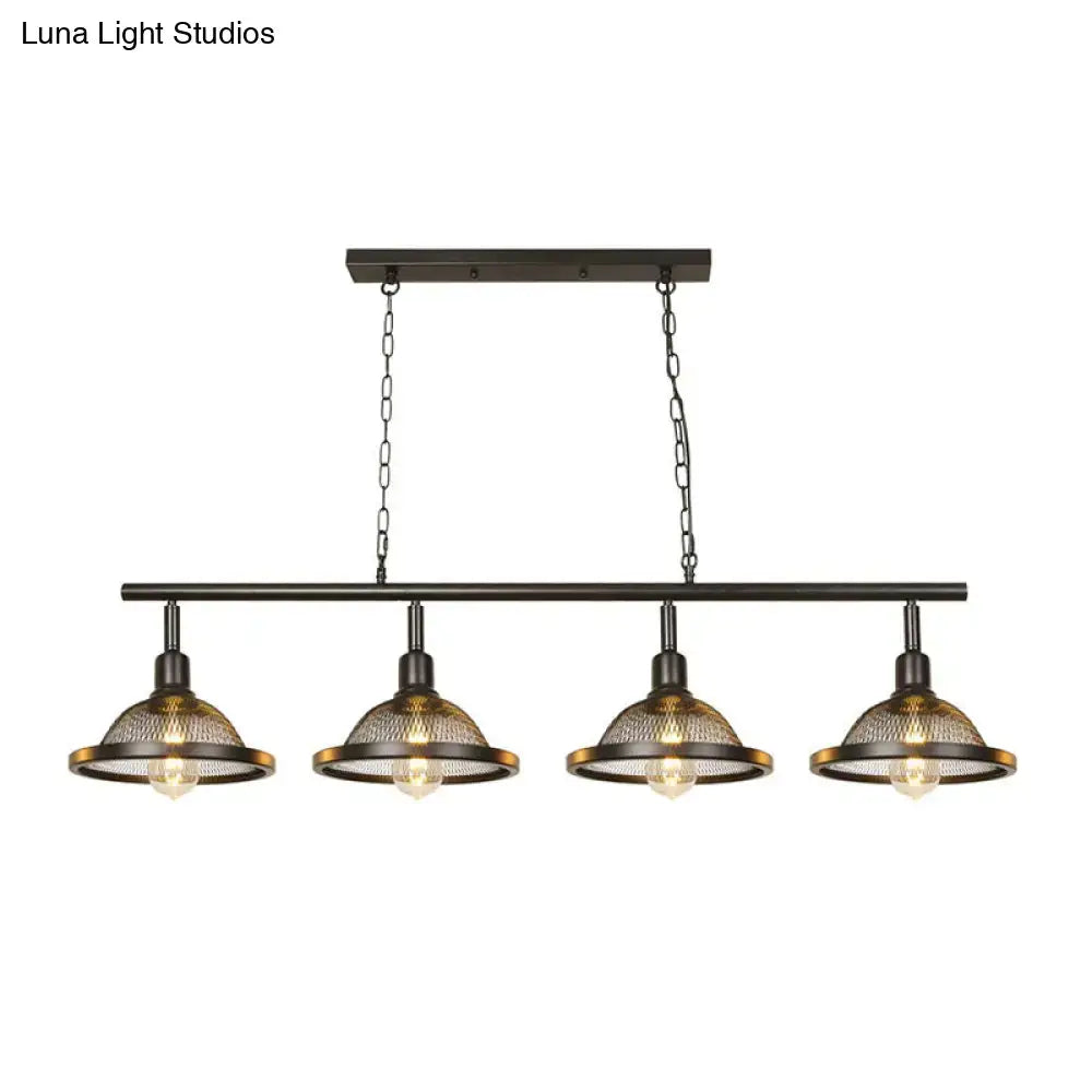Industrial black & gold metal pendant dining room light e26 e27