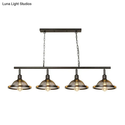 Industrial black & gold metal pendant dining room light e26 e27