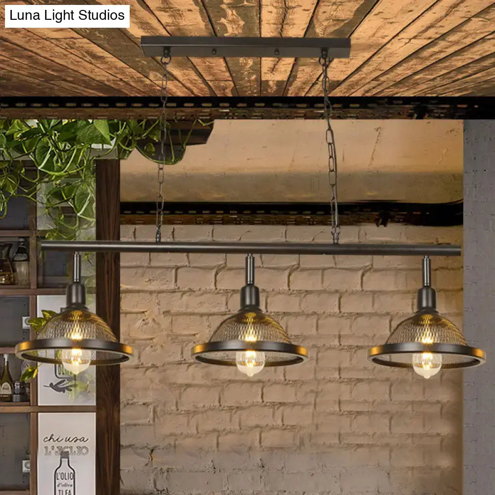 Industrial black & gold metal pendant dining room light e26 e27
