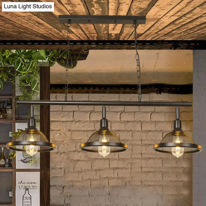 Industrial black & gold metal pendant dining room light e26 e27