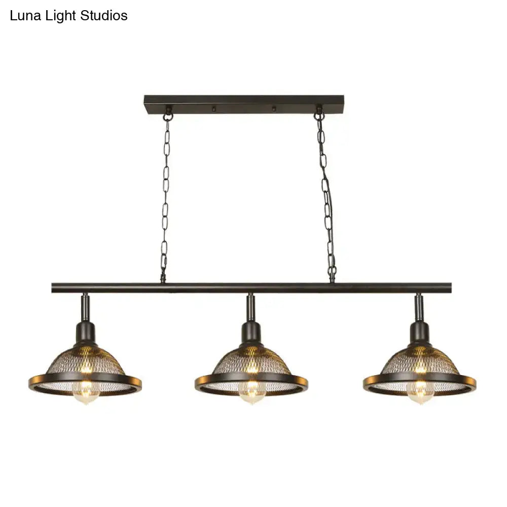 Industrial black & gold metal pendant dining room light e26 e27
