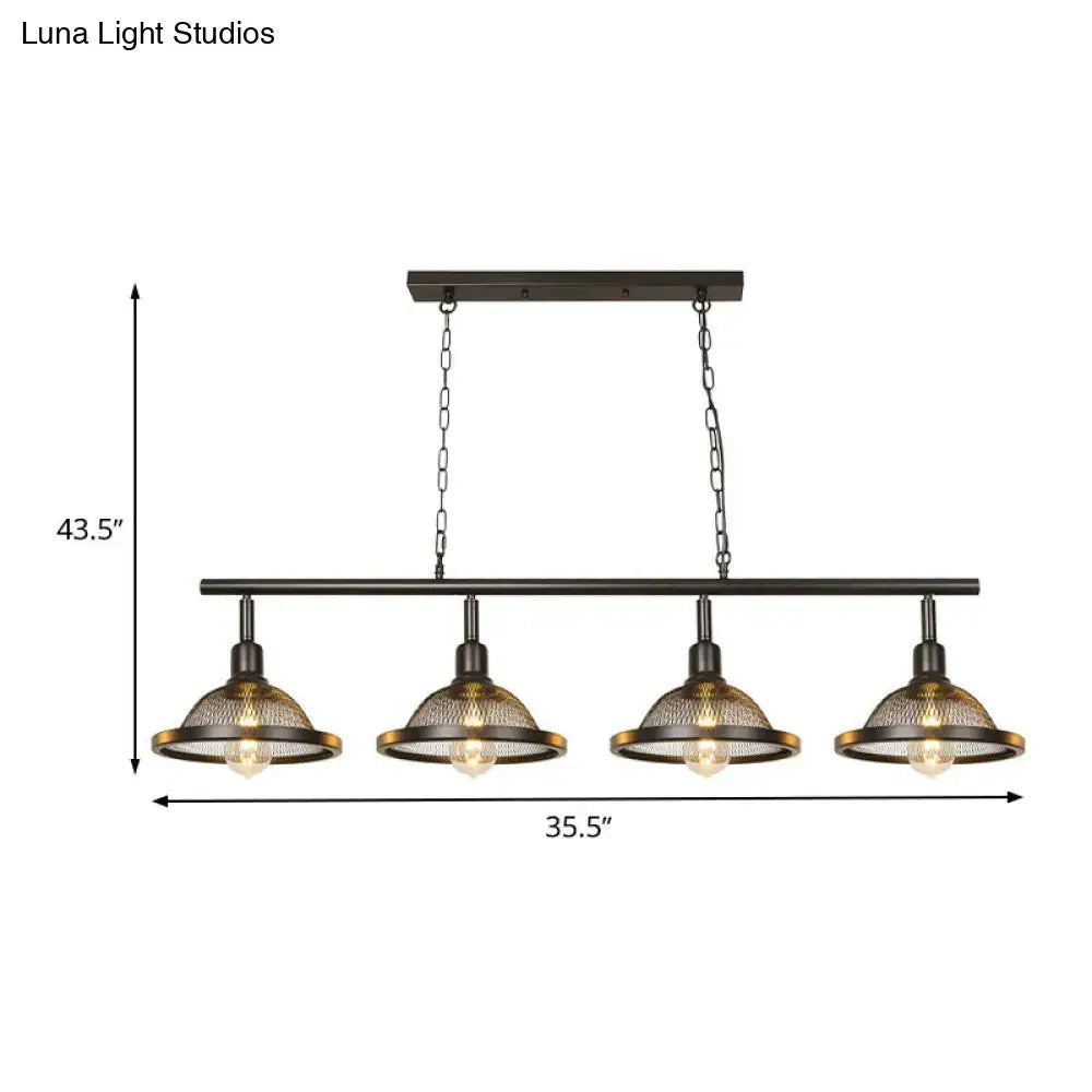 Industrial black & gold metal pendant dining room light e26 e27
