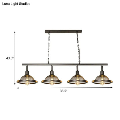 Industrial black & gold metal pendant dining room light e26 e27