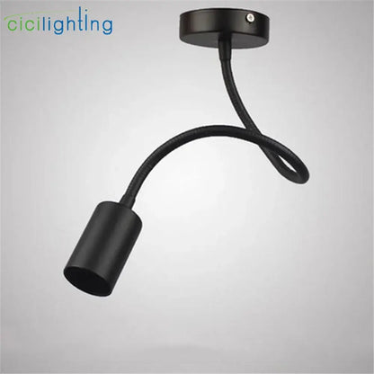 Industrial black gooseneck track lighting – clothing store fixture