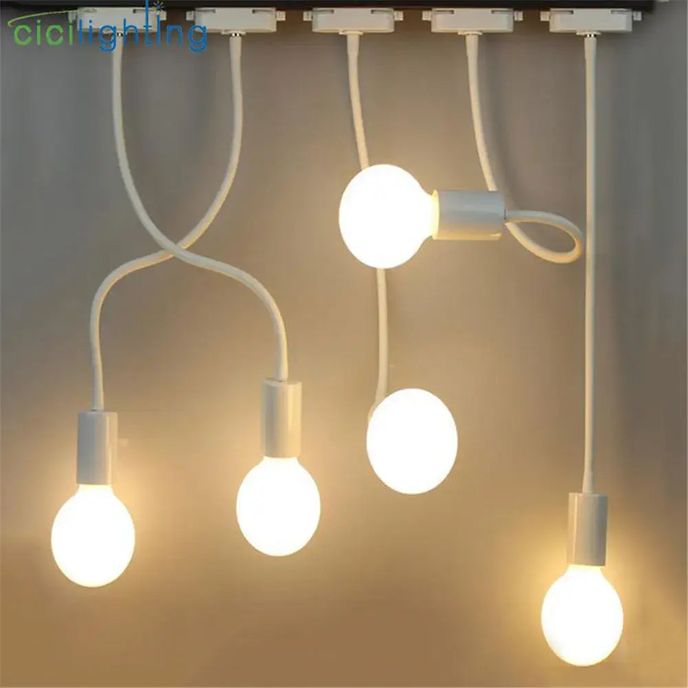 Industrial black gooseneck track lighting – clothing store fixture