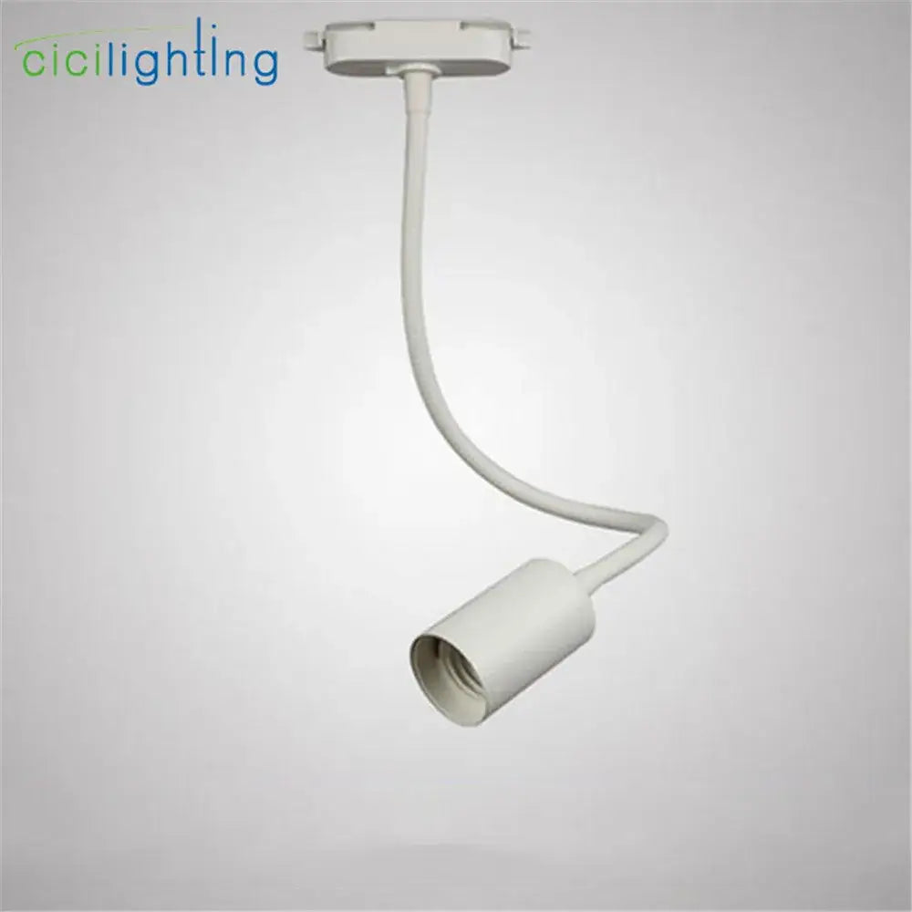 Industrial black gooseneck track lighting – clothing store fixture