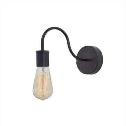 Industrial black iron cage wall sconce bedroom edison bulb light