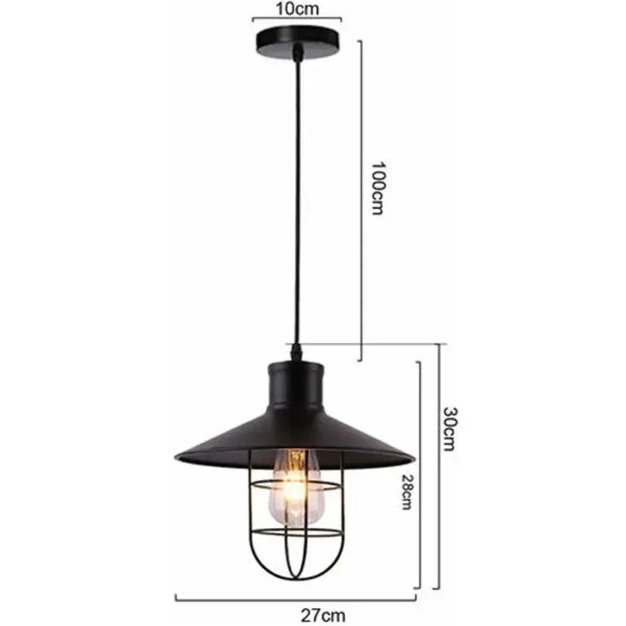 Industrial black iron pendant lights – kitchen edison bulb decor