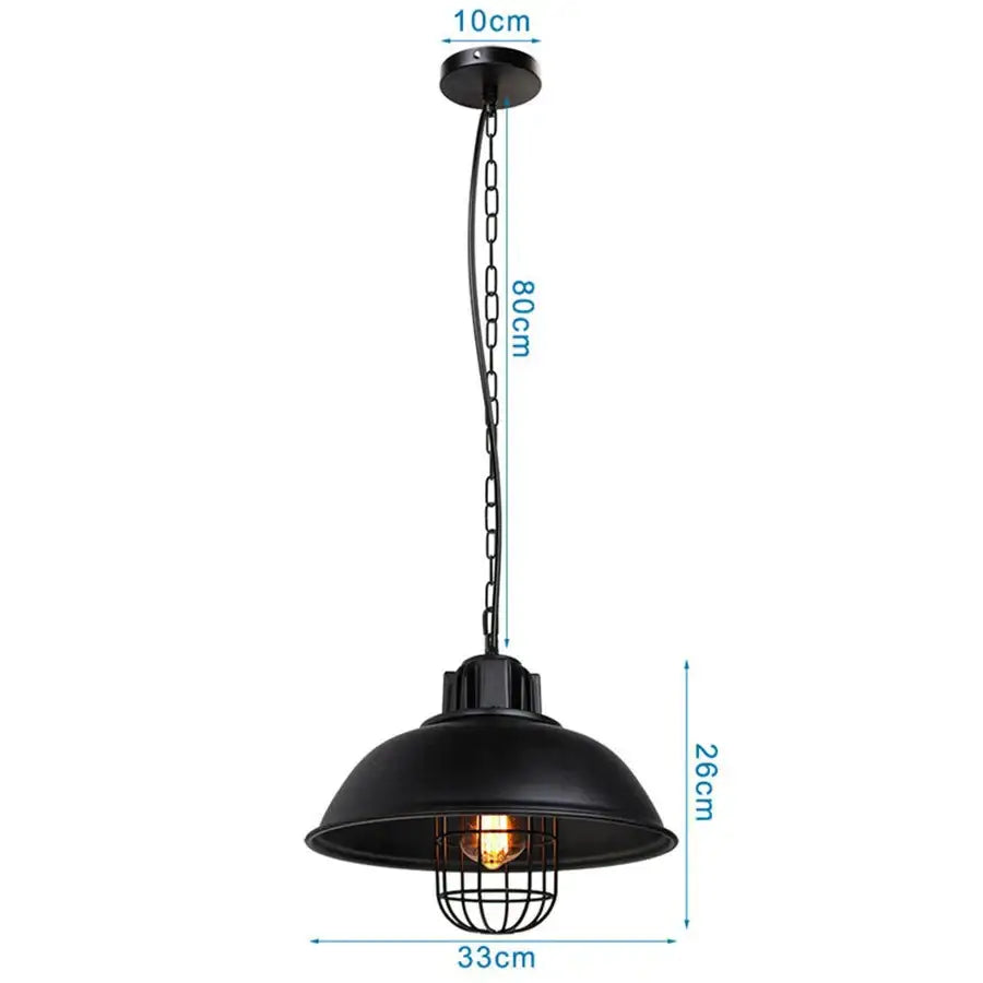 Industrial black iron pendant lights – kitchen edison bulb decor