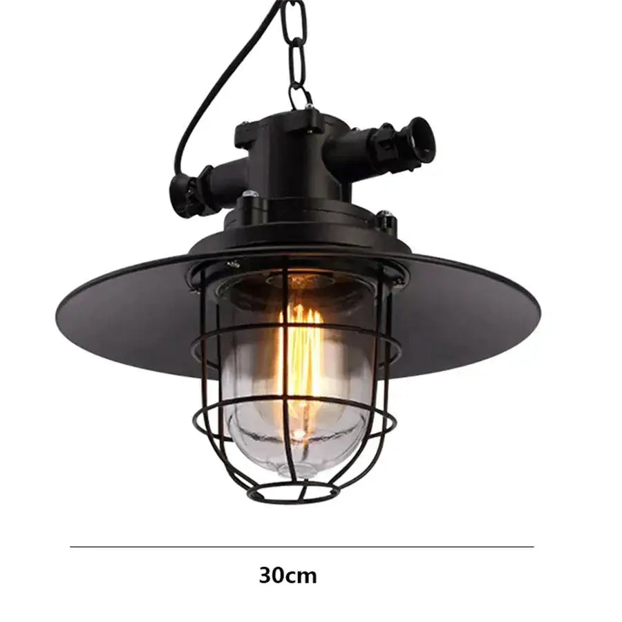 Industrial black iron pendant lights – kitchen edison bulb decor