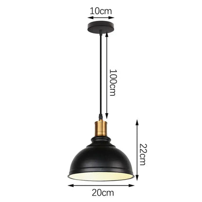 Industrial black iron pendant lights – kitchen edison bulb decor