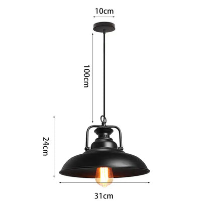 Industrial black iron pendant lights – kitchen edison bulb decor