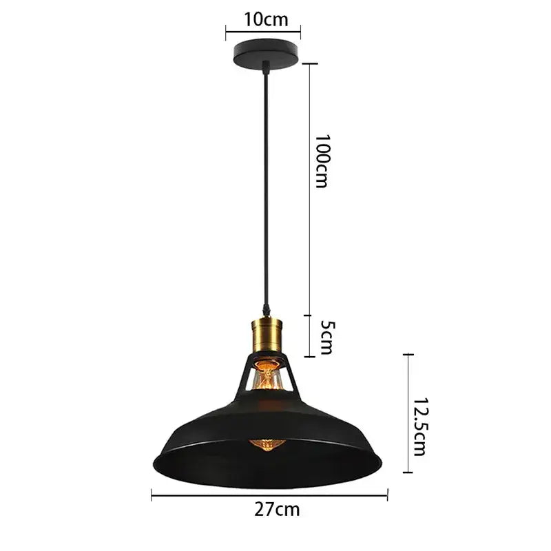 Industrial black iron pendant lights – kitchen edison bulb decor