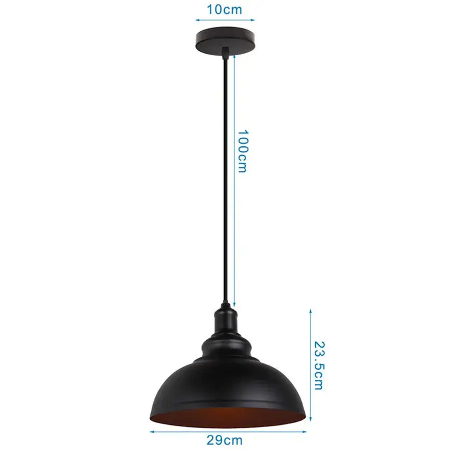 Industrial black iron pendant lights – kitchen edison bulb decor
