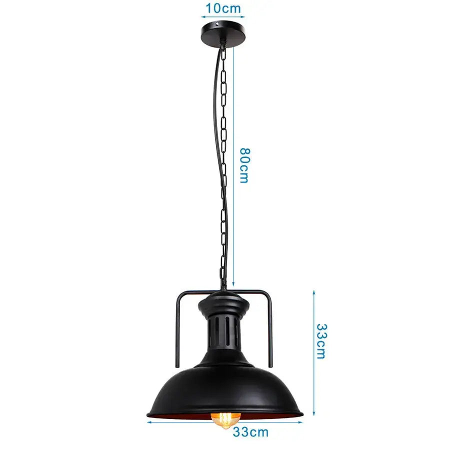 Industrial black iron pendant lights – kitchen edison bulb decor