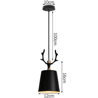 Industrial black matte aluminum pendant light kitchen wood accents