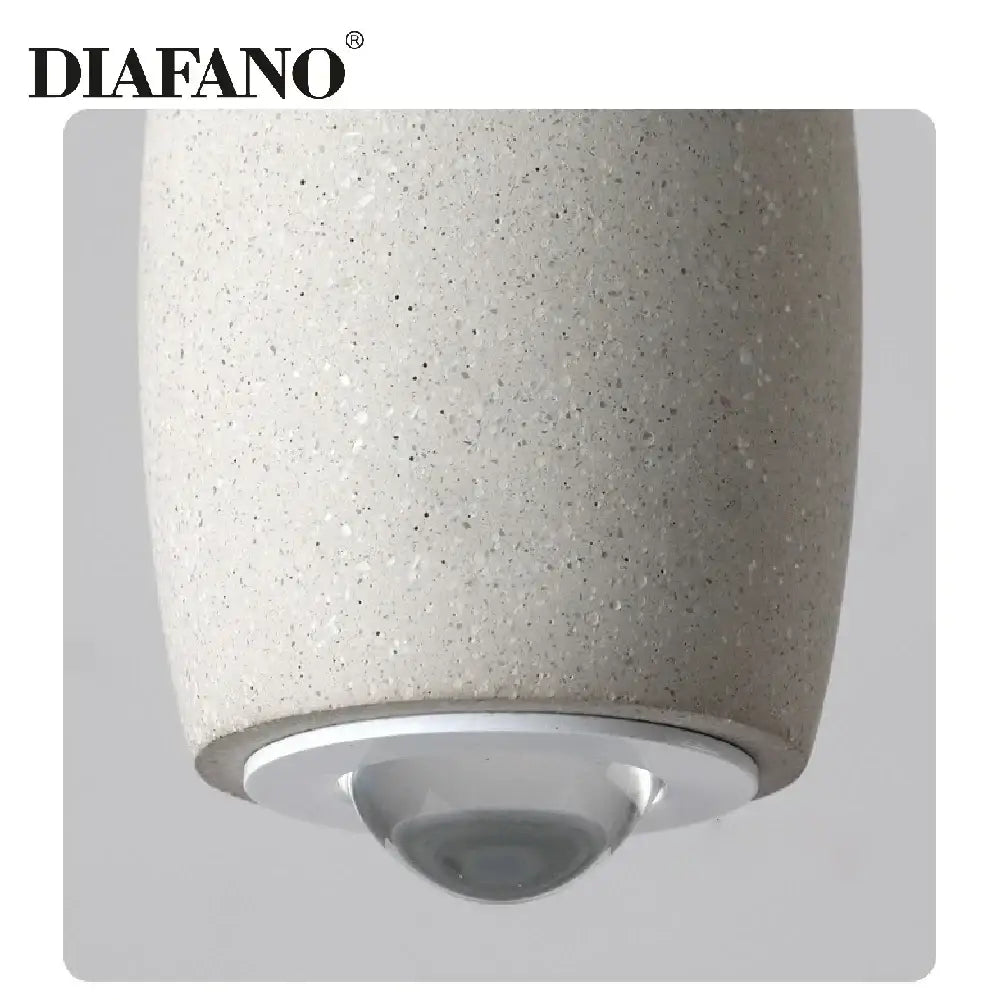 Industrial black matte cement pendant light bedroom teardrop lamp